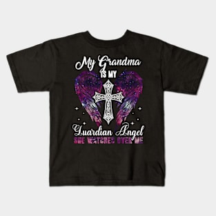 Grandma Is Guardian Angel She Watches Over Me Kids T-Shirt